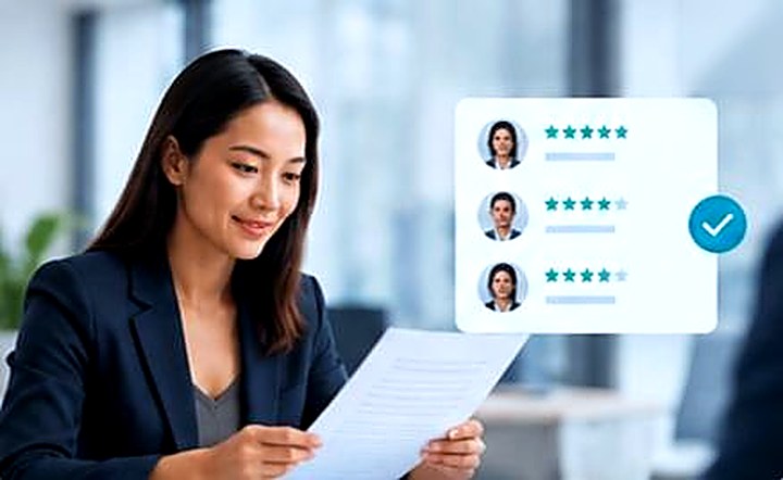 Reviewing a shortlist of screened candidates